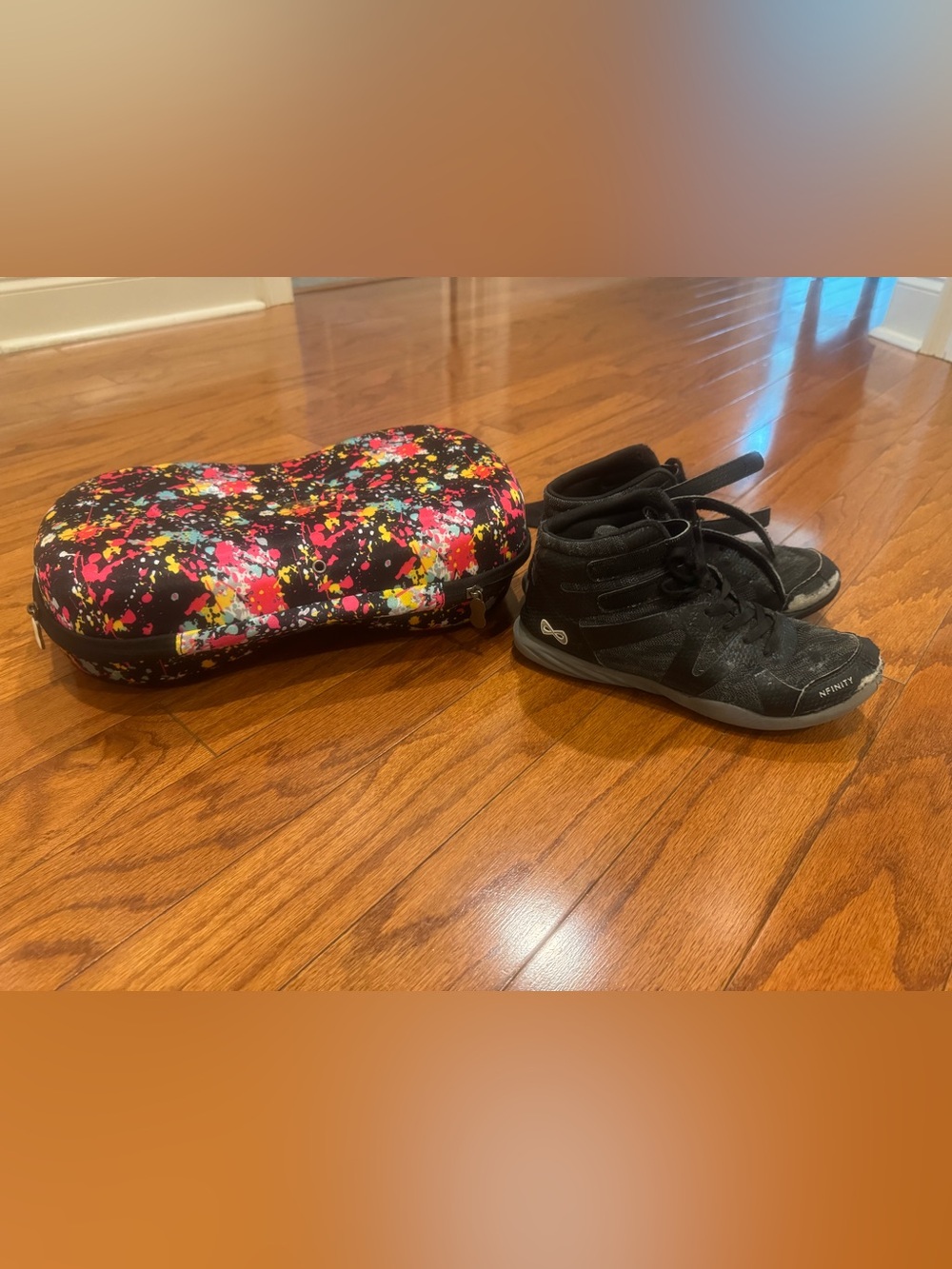 NFINITY Black Mid Top Athletic Shoes